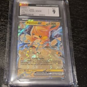 Pawmot ex Holo Pokémon Card - CGC 9